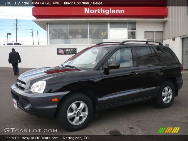 2005 Hyundai Santa Fe GLS 4WD in Black Obsidian