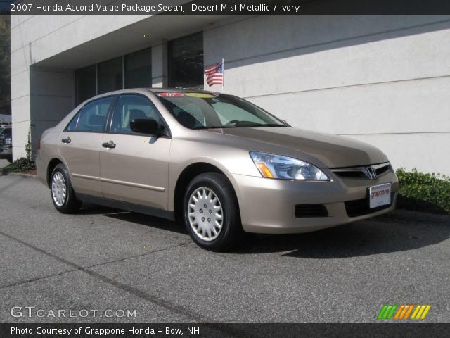 2007 Honda Accord Value Package Sedan in Desert Mist Metallic