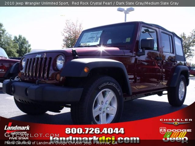 2010 Jeep Wrangler Unlimited Sport in Red Rock Crystal Pearl