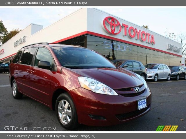 2006 Toyota Sienna LE in Salsa Red Pearl