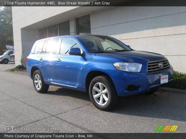2008 Toyota Highlander 4WD in Blue Streak Metallic