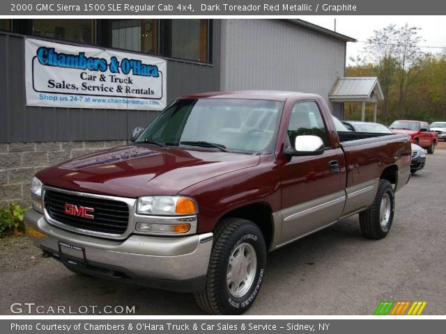 2000 GMC Sierra 1500 SLE Regular Cab 4x4 in Dark Toreador Red Metallic