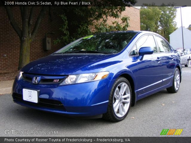 2008 Honda Civic Si Sedan in Fiji Blue Pearl
