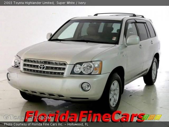 2003 Toyota Highlander Limited in Super White