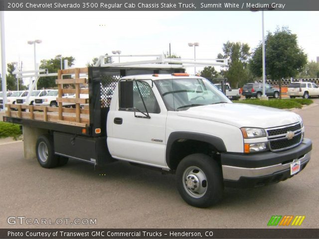 2006 Chevrolet Silverado 3500 Regular Cab Chassis Stake Truck in Summit White