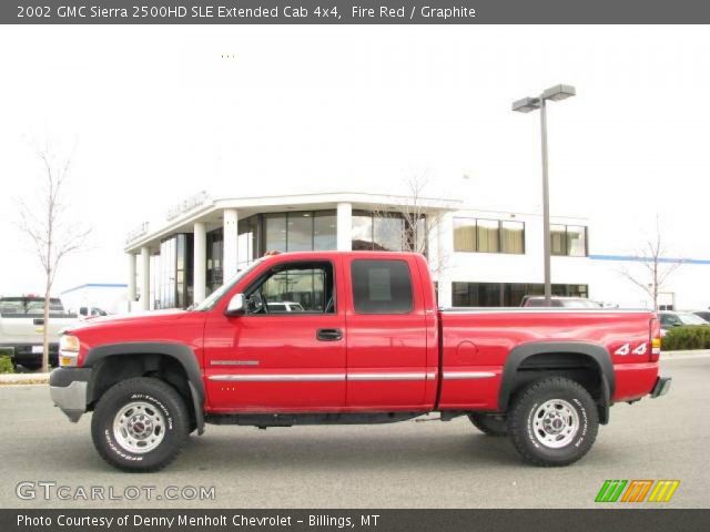 2002 GMC Sierra 2500HD SLE Extended Cab 4x4 in Fire Red
