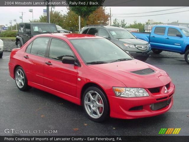 2004 Mitsubishi Lancer Evolution RS in Rally Red
