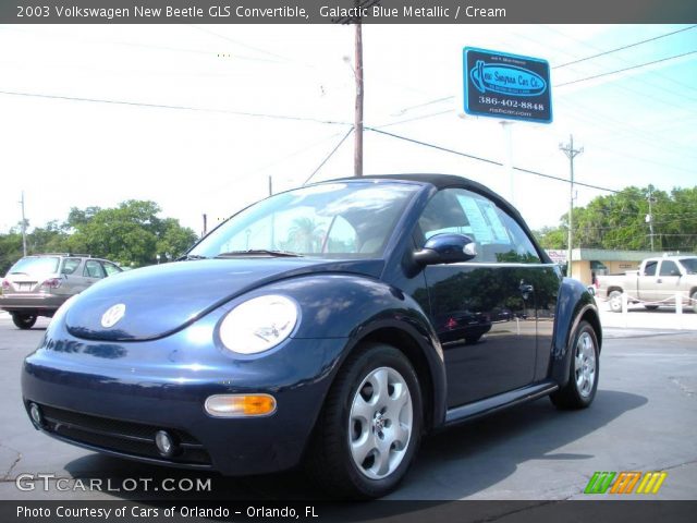 2003 Volkswagen New Beetle GLS Convertible in Galactic Blue Metallic