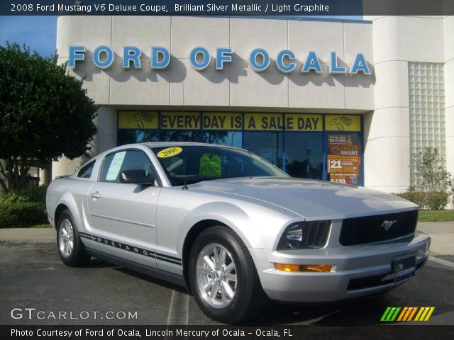 2008 Ford Mustang V6 Deluxe Coupe in Brilliant Silver Metallic
