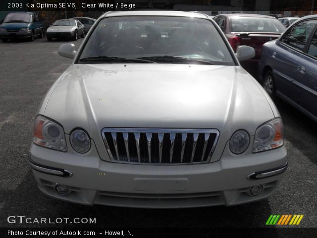 2003 Kia Optima SE V6 in Clear White