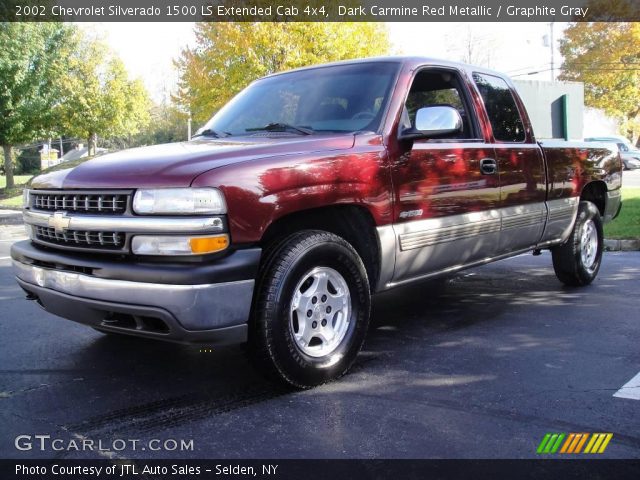 2002 Chevrolet Silverado 1500 LS Extended Cab 4x4 in Dark Carmine Red Metallic