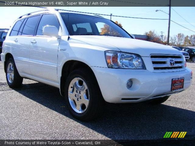 2006 Toyota Highlander V6 4WD in Super White