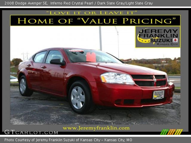 2008 Dodge Avenger SE in Inferno Red Crystal Pearl