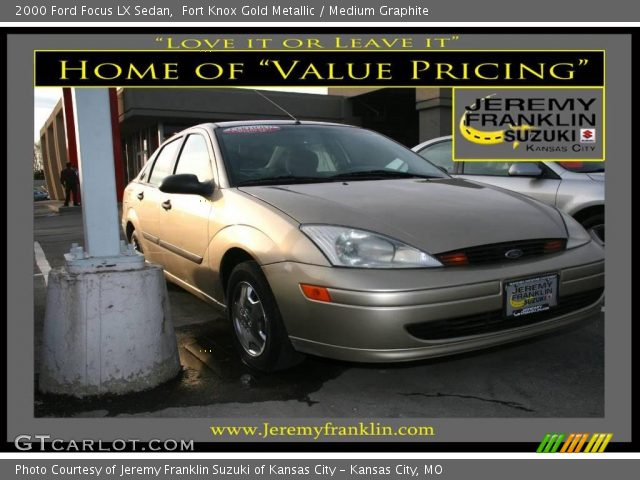 2000 Ford Focus LX Sedan in Fort Knox Gold Metallic