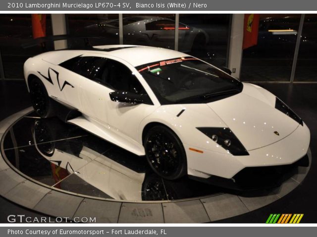 2010 Lamborghini Murcielago LP670-4 SV in Bianco Isis (White)