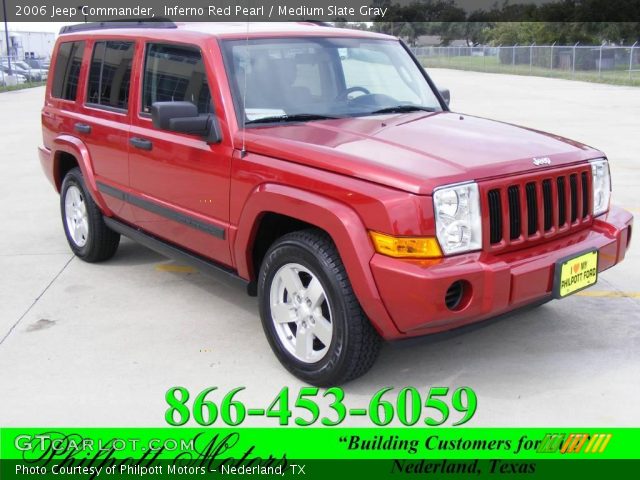2006 Jeep Commander  in Inferno Red Pearl