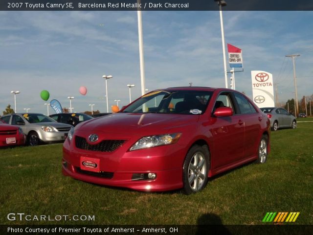 2007 Toyota Camry SE in Barcelona Red Metallic