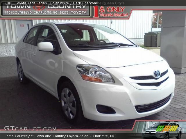 2008 Toyota Yaris Sedan in Polar White
