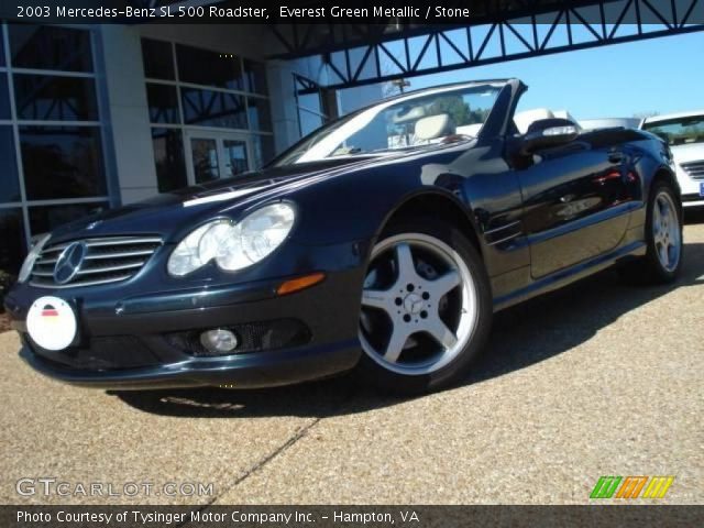 2003 Mercedes-Benz SL 500 Roadster in Everest Green Metallic