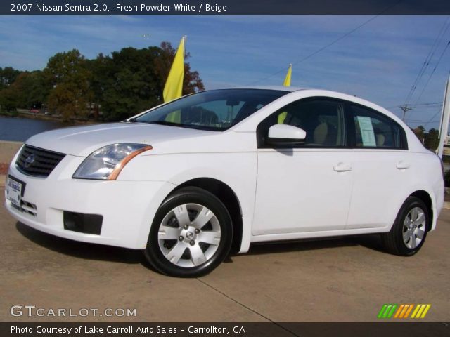 2007 Nissan Sentra 2.0 in Fresh Powder White
