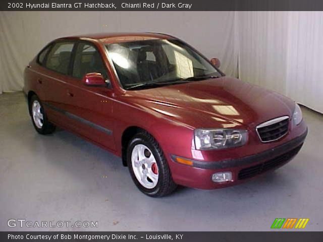2002 Hyundai Elantra GT Hatchback in Chianti Red