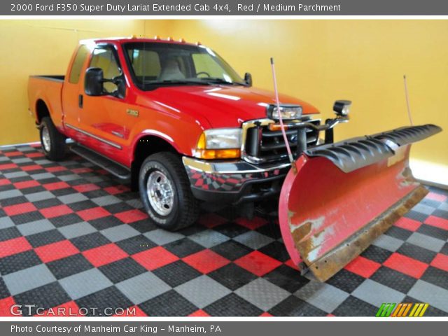 2000 Ford F350 Super Duty Lariat Extended Cab 4x4 in Red