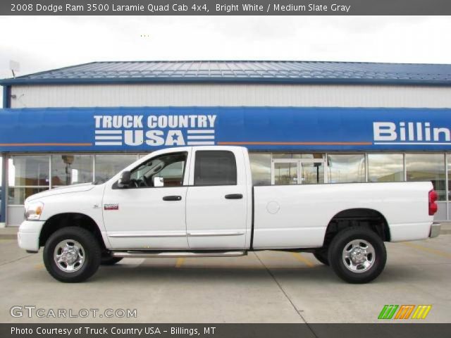 2008 Dodge Ram 3500 Laramie Quad Cab 4x4 in Bright White