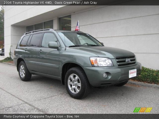 2006 Toyota Highlander V6 4WD in Oasis Green Pearl