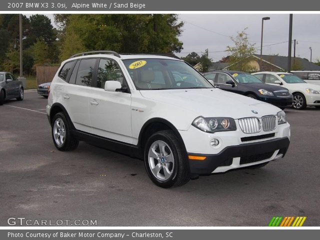 2007 BMW X3 3.0si in Alpine White
