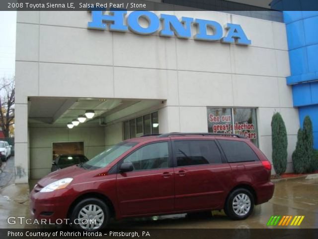 2008 Toyota Sienna LE in Salsa Red Pearl