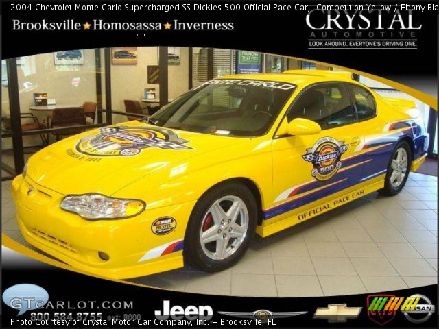 2004 Chevrolet Monte Carlo Supercharged SS Dickies 500 Official Pace Car in Competition Yellow