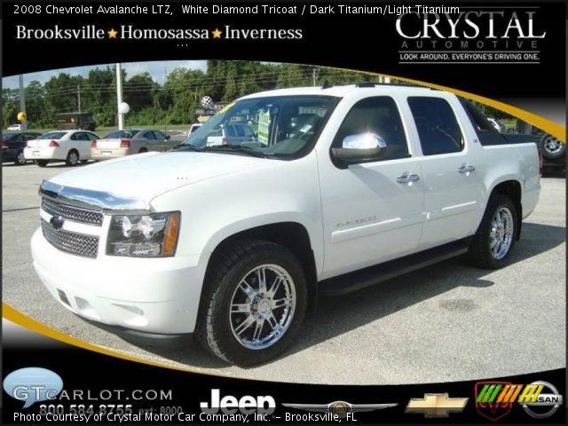 2008 Chevrolet Avalanche LTZ in White Diamond Tricoat