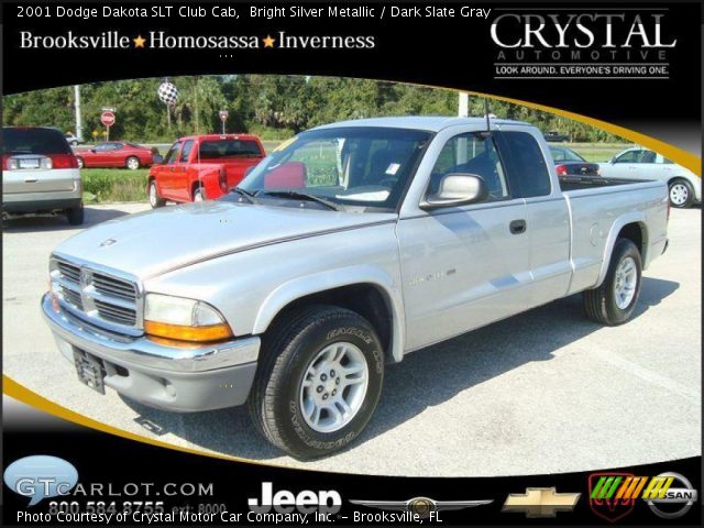 2001 Dodge Dakota SLT Club Cab in Bright Silver Metallic