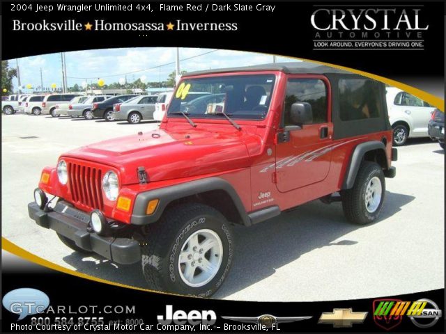 2004 Jeep Wrangler Unlimited 4x4 in Flame Red
