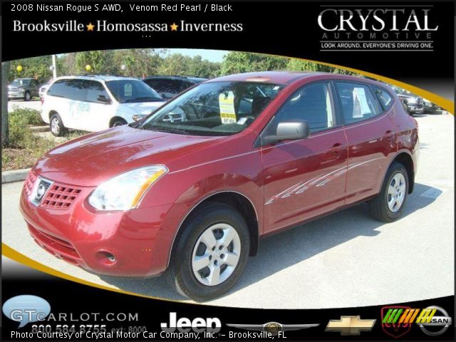2008 Nissan Rogue S AWD in Venom Red Pearl