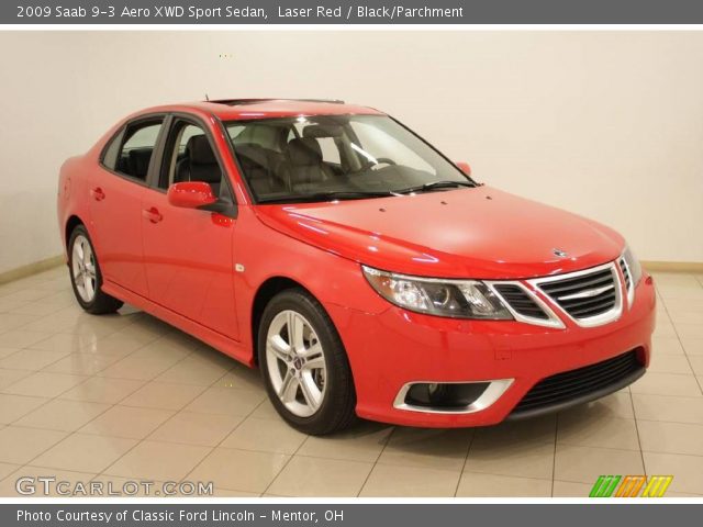 2009 Saab 9-3 Aero XWD Sport Sedan in Laser Red