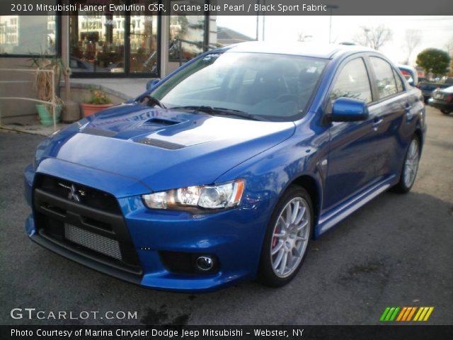 2010 Mitsubishi Lancer Evolution GSR in Octane Blue Pearl