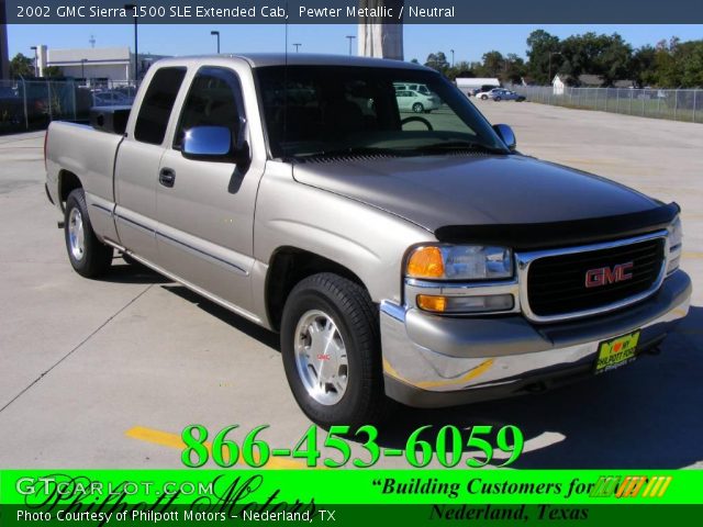 2002 GMC Sierra 1500 SLE Extended Cab in Pewter Metallic
