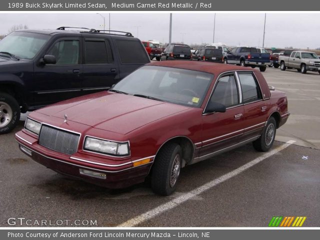 1989 Buick Skylark Limited Sedan in Medium Garnet Red Metallic