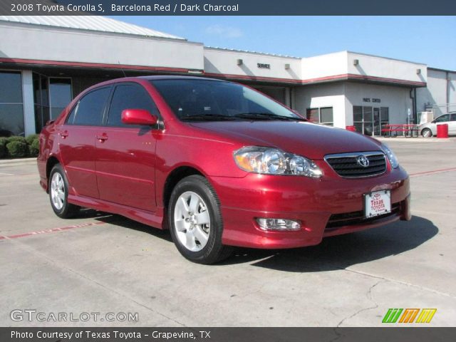 2008 Toyota Corolla S in Barcelona Red