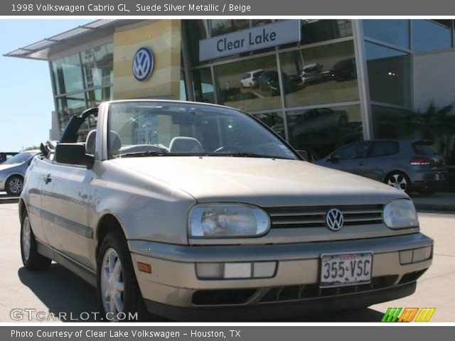 1998 Volkswagen Cabrio GL in Suede Silver Metallic