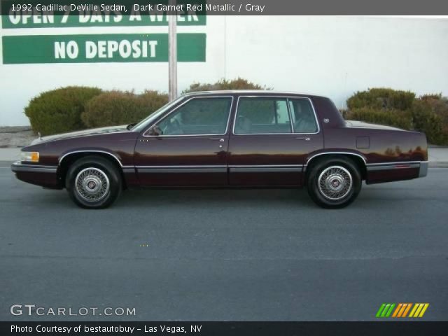 1992 Cadillac DeVille Sedan in Dark Garnet Red Metallic