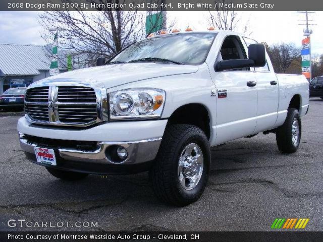 2008 Dodge Ram 3500 Big Horn Edition Quad Cab 4x4 in Bright White