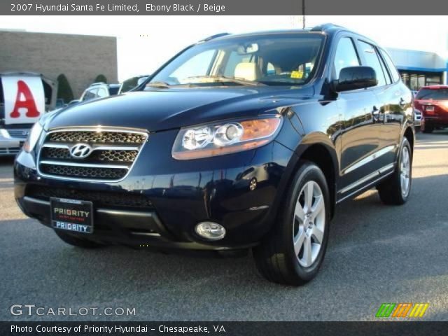 2007 Hyundai Santa Fe Limited in Ebony Black