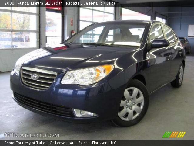 2008 Hyundai Elantra GLS Sedan in Regatta Blue Metallic