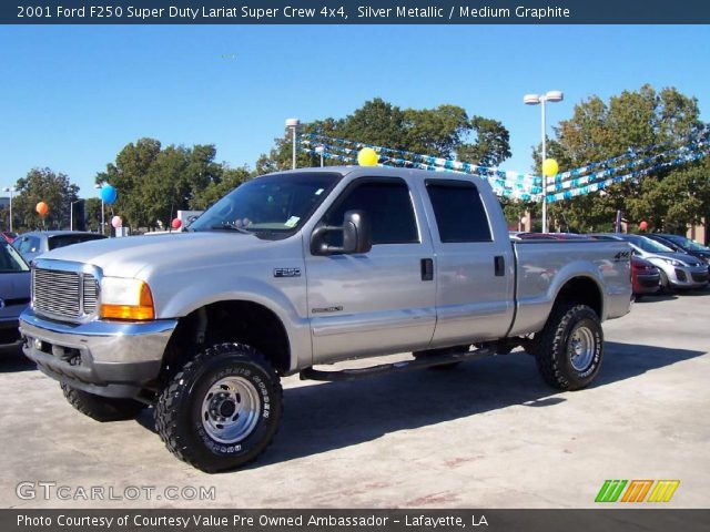 2001 Ford F250 Super Duty Lariat Super Crew 4x4 in Silver Metallic