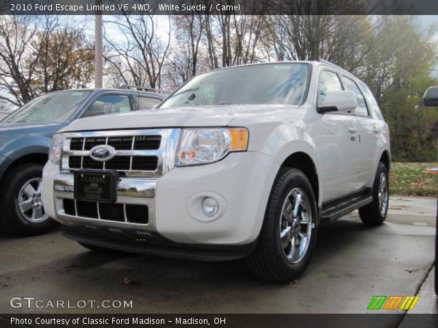 White Suede 2010 Ford Escape Limited V6 4wd Camel