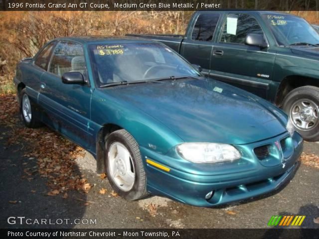 Medium Green Blue Metallic 1996 Pontiac Grand Am Gt Coupe