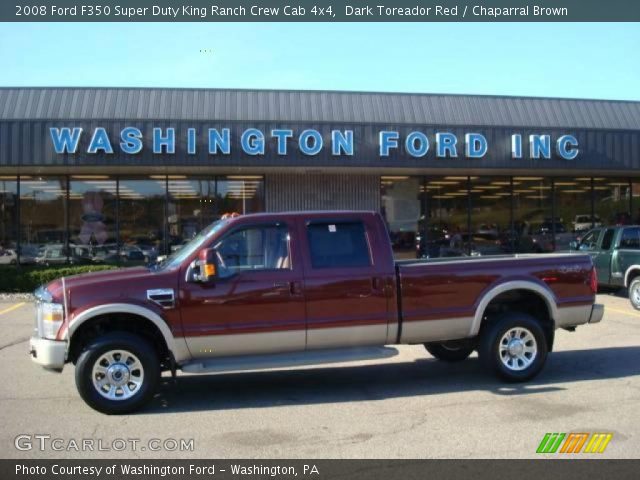 2008 Ford F350 Super Duty King Ranch Crew Cab 4x4 in Dark Toreador Red