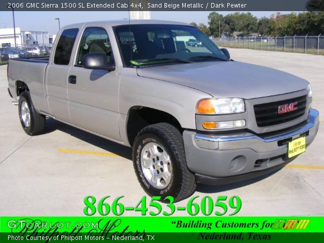 2006 GMC Sierra 1500 SL Extended Cab 4x4 in Sand Beige Metallic